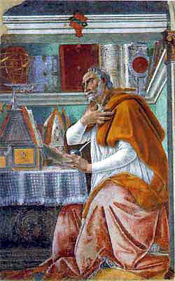 Una pintura de Agustin de Hip, autor de la obra La ciudad de Dios.