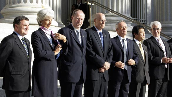Fotografía de los ministros de finanzas del Grupo de Siete.