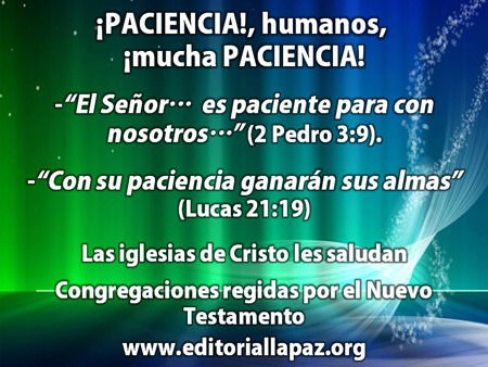 Retrato verbal y gráfico de un atributo divino –la paciencia- que todos los humanos, hechos a imagen y semejanza de Dios, debemos tener en abundancia.