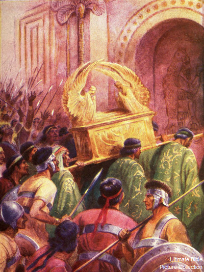 Apoderándose los filisteos del arca del pacto, se la llevan a la ciudad de Astod, donde la colocaron en el templo del dios Dagón.