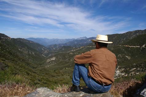 Este varón solitario que contempla una panorama de montes y valles ilustra el tema ¿Ha nacido usted de la simiente espiritual PURA? ¿O acaso de la CORRUPTA?, en editoriallapaz.