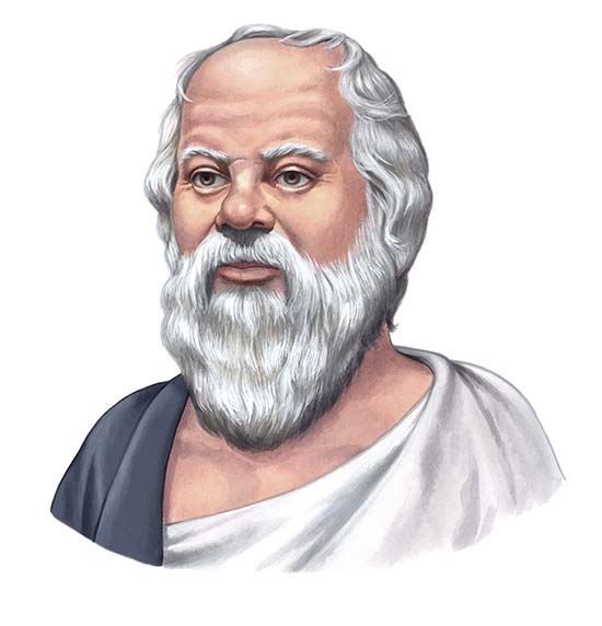 Una pintura del filósofo griego Sócrates.