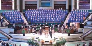 Fotografía del Coro de la Segunda Iglesia Bautista de Houston.