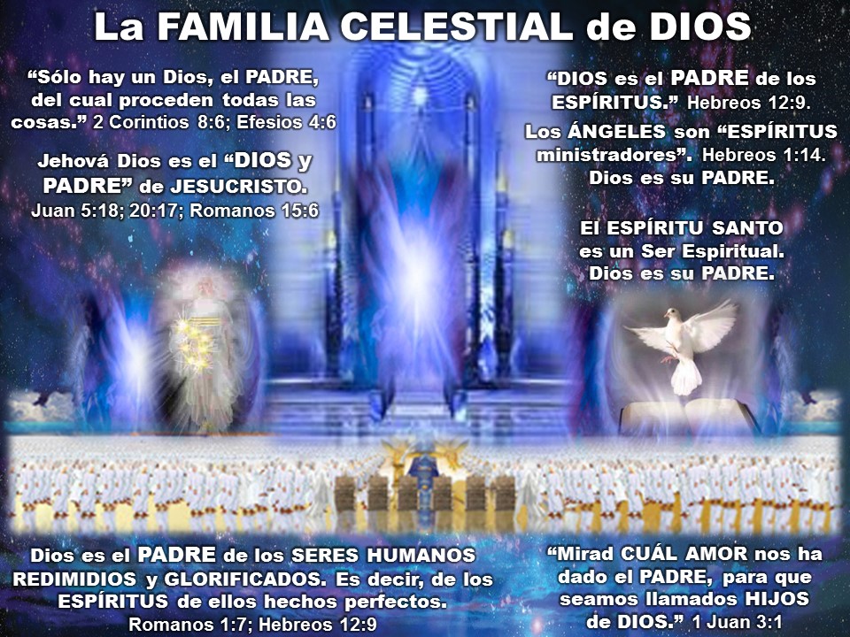 Diapositiva 1, preparada en PowerPoint, para el Mensaje sobre La Familia Celestial de Dios conforme a revelaciones en el Nuevo Testamento.