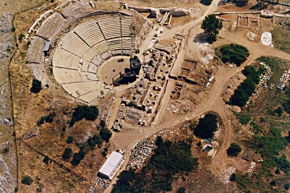 El teatro romano de la ciudad antigua de Filipos.