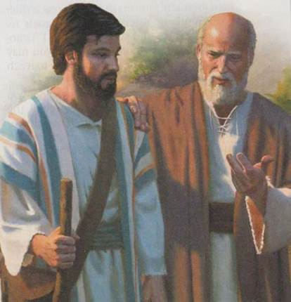 El apóstol Pablo y Timoteo caminan juntos, el mentor y el discípulo en contextos de ministerios espirituales, modelo por excelencia para la capacitación ministerial.