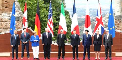 Una fotografía de los ministros y gobernadores de los bancos centrales de los países que integran el Grupo de los Diez.