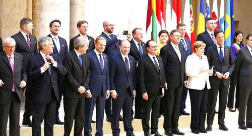 Una fotografía de representantes del Mercado Común Europeo.