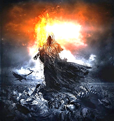 A picture containing fire, smoke, car bomb, nature  Description automatically generated