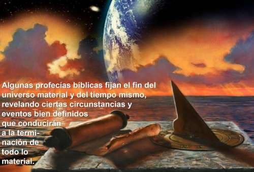 Imagen de un gran reloj del sol, con un pergamino en tonos de oro y marón, sobre una mesa frente a un mar teñido de colores rojos, negros y grisáceos, y arriba del horizontes una porción de una esfera grandísima contra un trasfondo de cielos anaranjados y nubes de tonos de gris.