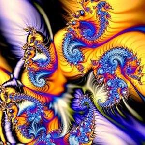 Fractal de exquisito diseño y colores llamativos adorna el Índice D de temas bíblicos en editoriallapaz.org