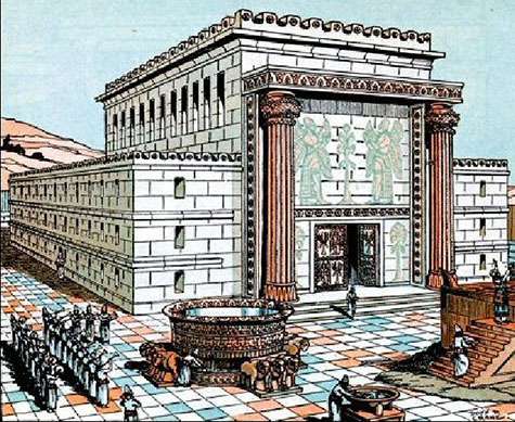 Esta visualización artística del templo edificado por el rey Salomón en Jerusalén ilustra el tema El templo de la unidad de la fe, del curso sobre la Unidad de la iglesia, en editoriallapaz.org.